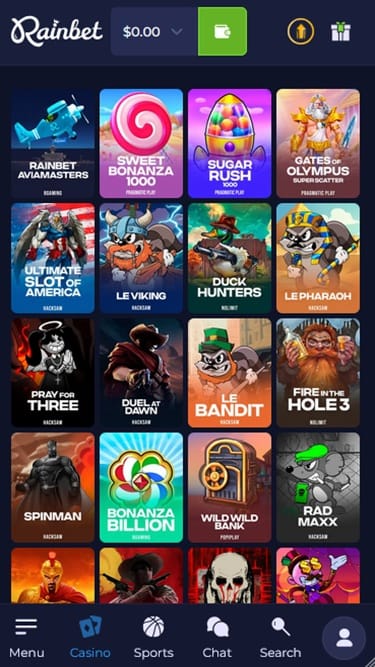 Site d'avis sur les jeux de hasard - Rainbet Canada