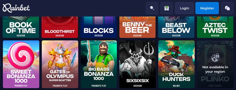 Site d'avis sur les jeux de hasard - Rainbet Canada